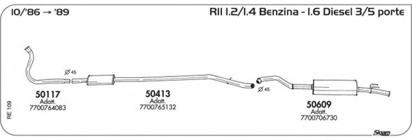 SIGAM RE109 Exhaust System